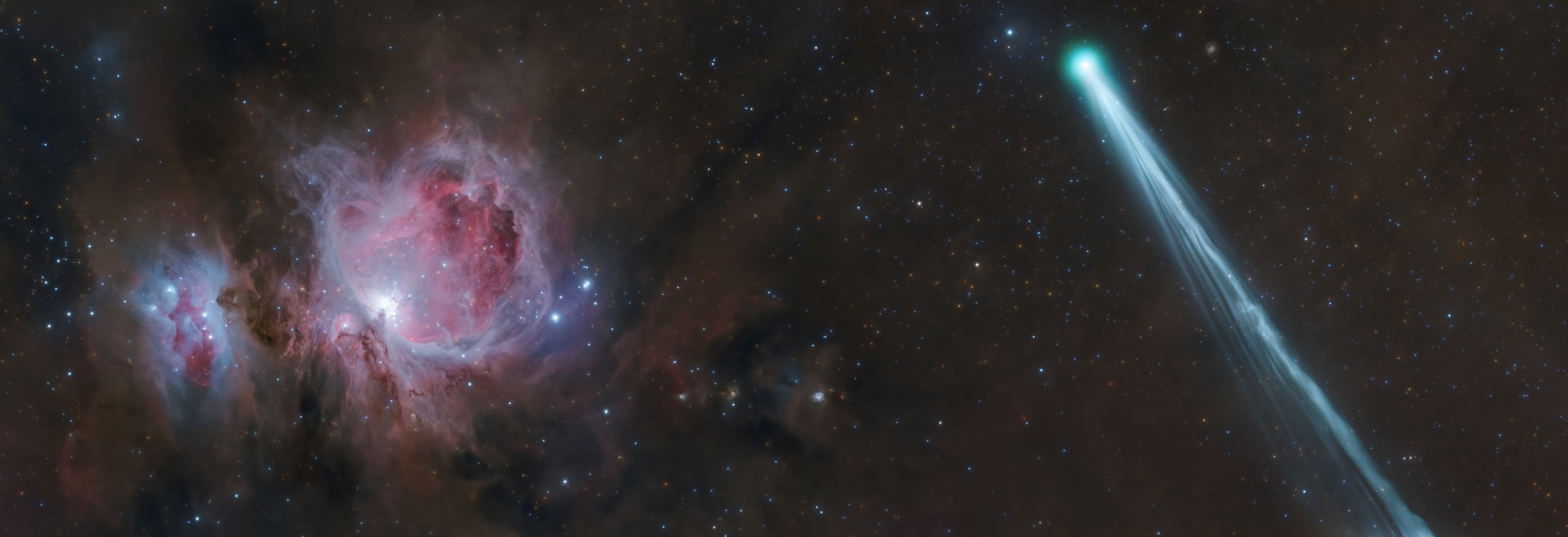 The Conjunction of Comet R3 PanSTARRS and the Orion Nebula