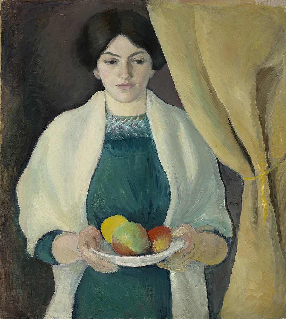 Portrait aux pommes, August Macke