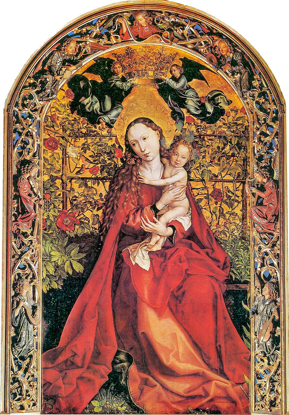 La Vierge au buisson de roses, Martin Schongauer