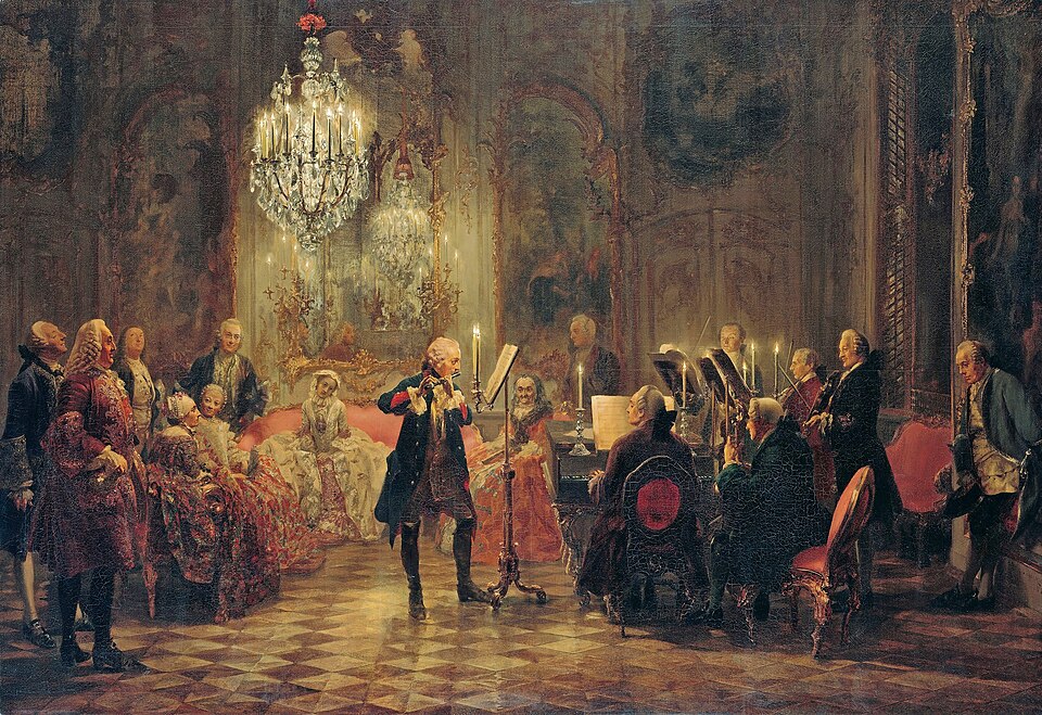 Concert de flûte de Frédéric le Grand à Sanssouci, Adolph von Menzel