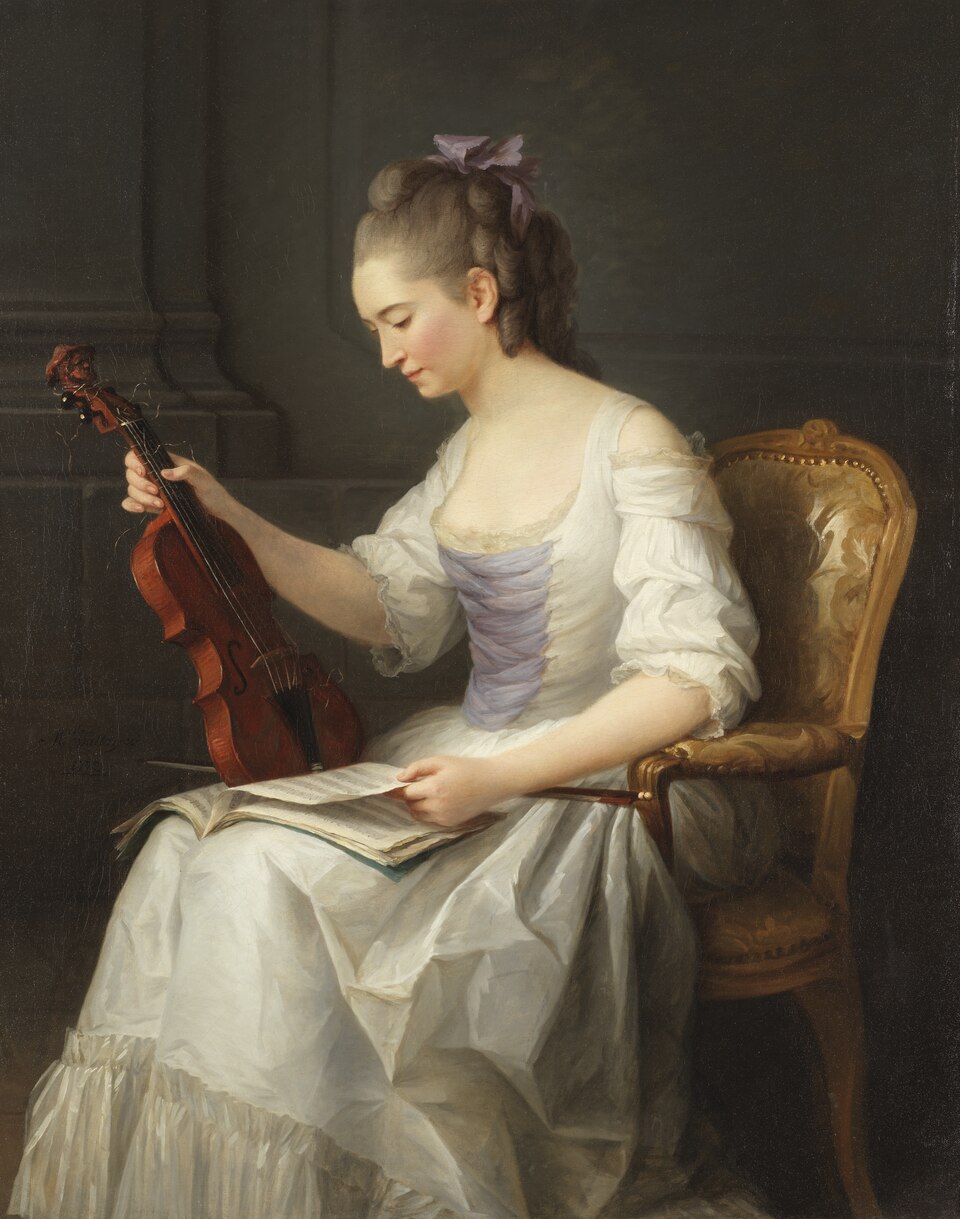Portrait d'une violoniste, Anne Vallayer-Coster