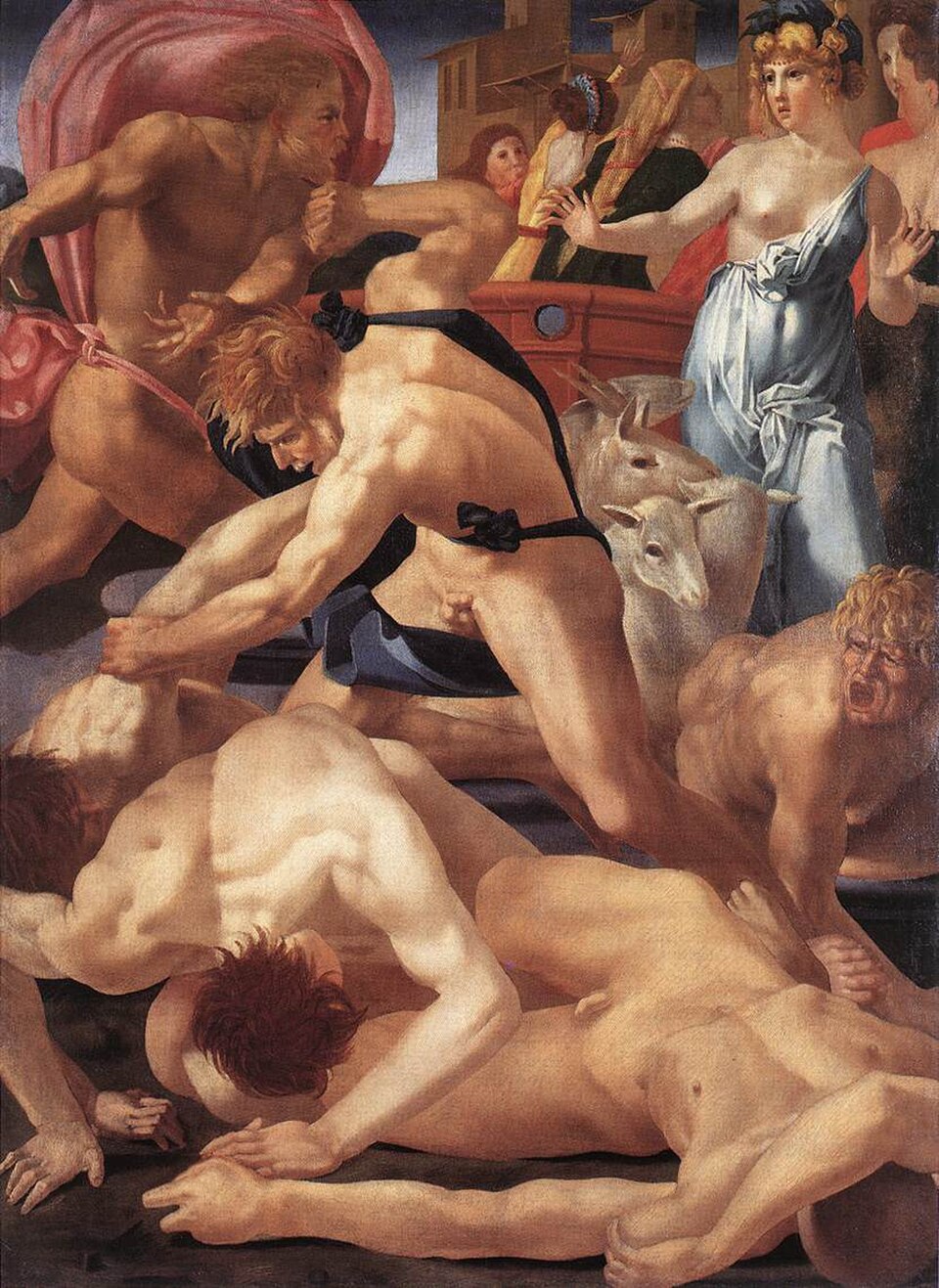 Moïse défend les filles de Jethro, Rosso Fiorentino