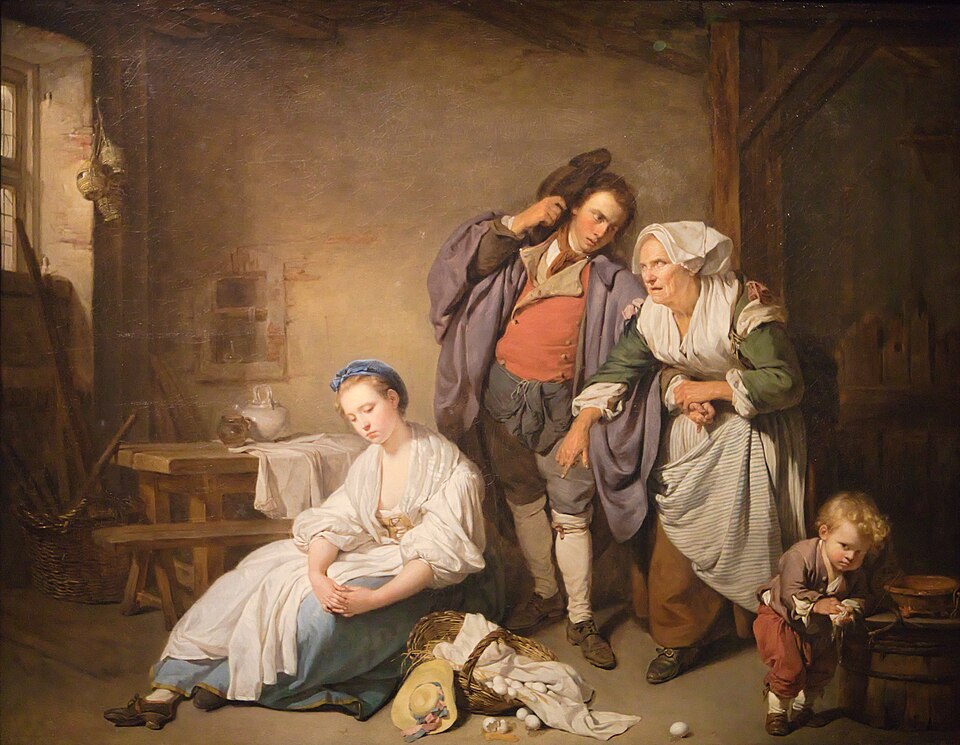 Les Œufs cassés, Jean-Baptiste Greuze
