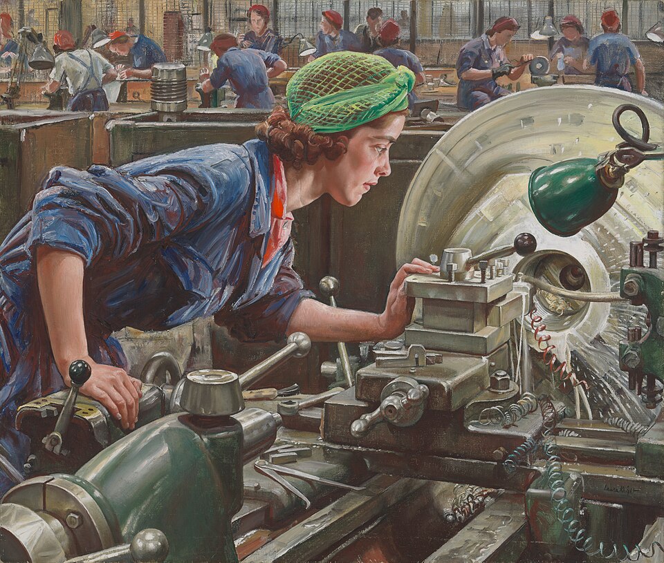 Ruby Loftus filetant un manchon de culasse, Laura Knight