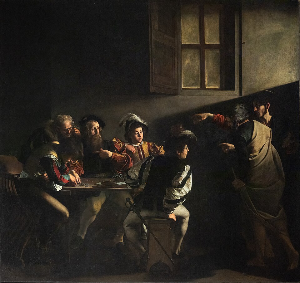 La Vocation de saint Matthieu, Le Caravage