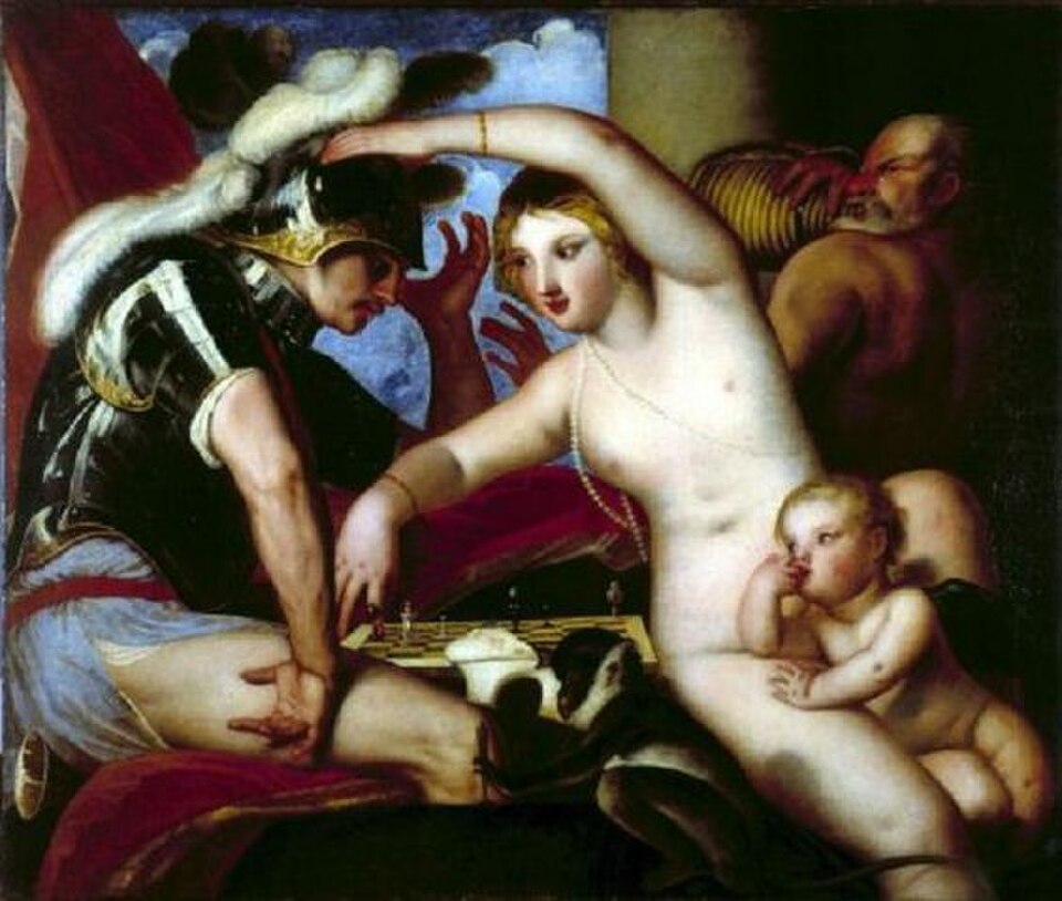 Mars et Vénus jouent aux échecs, Alessandro Varotari