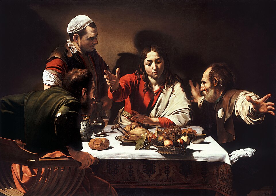 Le Souper à Emmaüs, Le Caravage