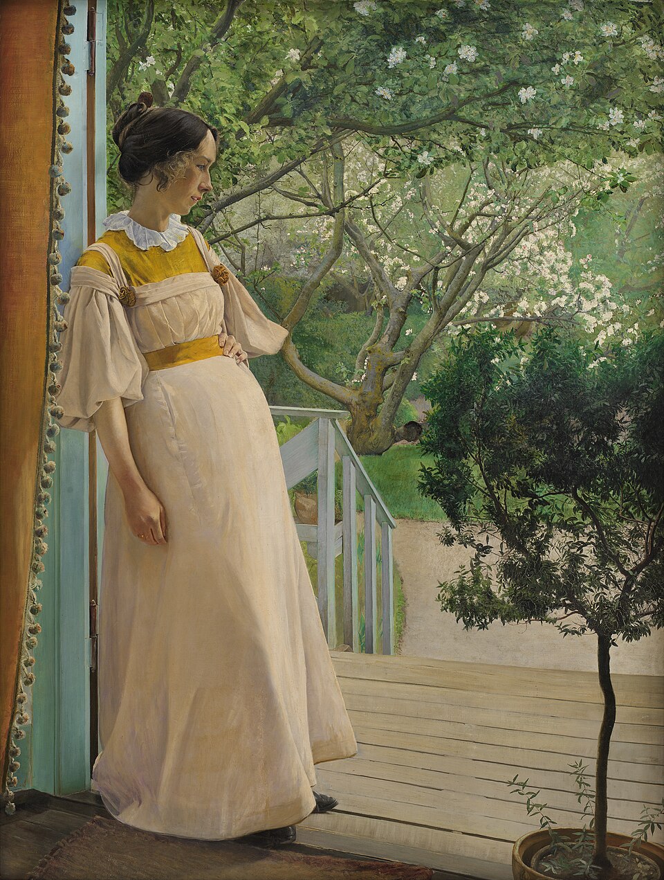 À la porte du jardin, la femme de l'artiste, Laurits Andersen Ring