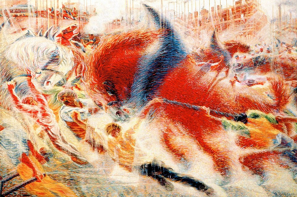 La ville se lève, Umberto Boccioni