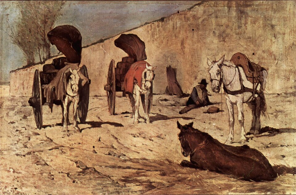 Charrettes romaines, Giovanni Fattori