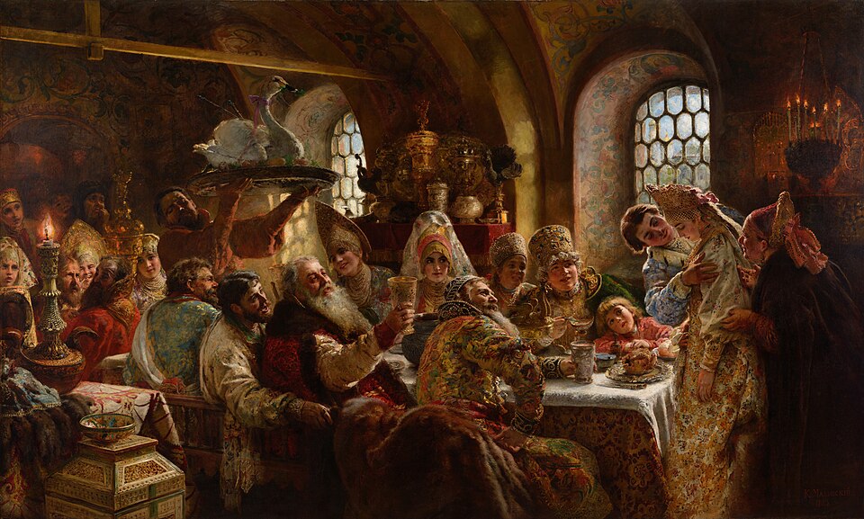 Noce dans une famille boyarde, Constantin Makovski