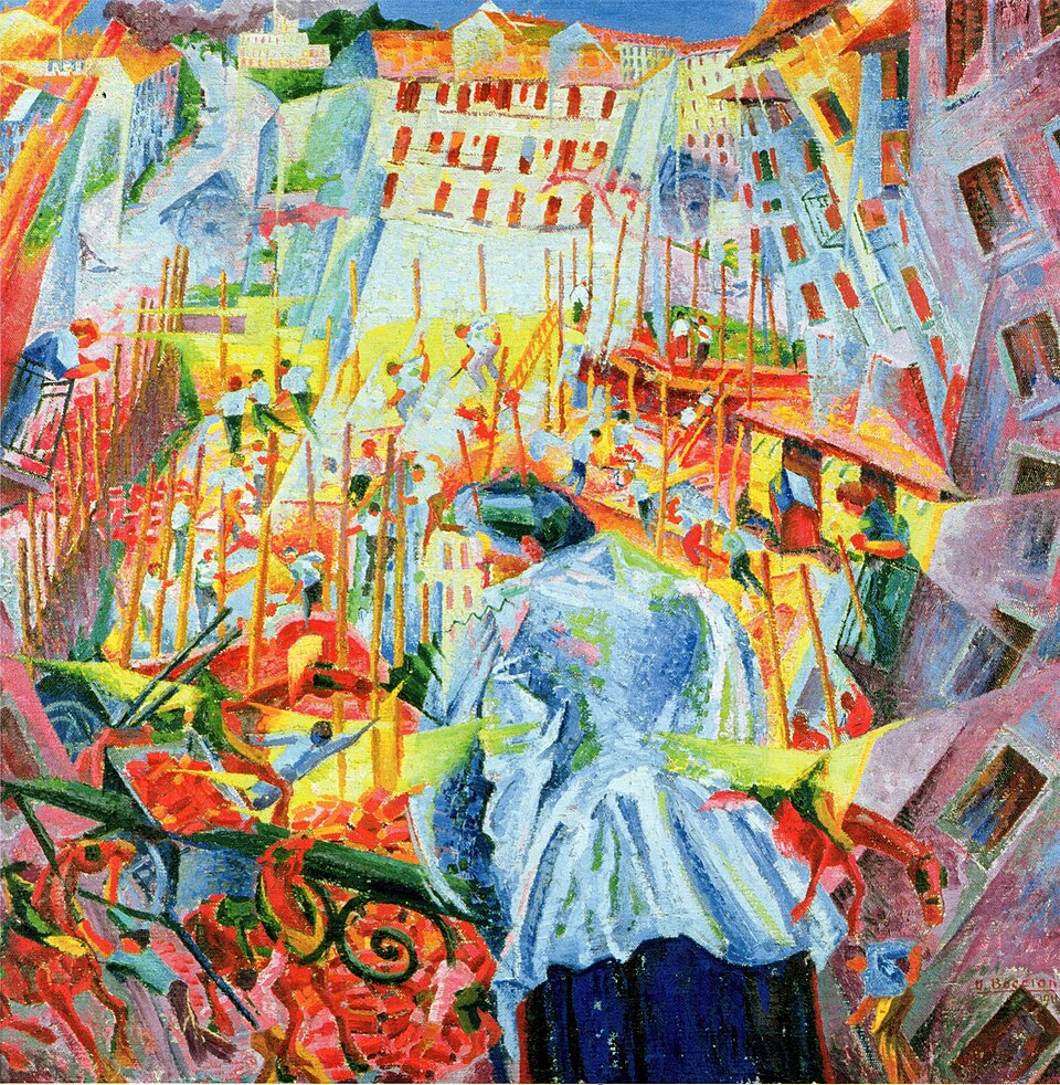 La rue entre dans la maison, Umberto Boccioni