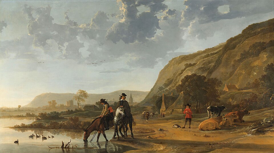 Paysage fluvial avec cavaliers, Albert Cuyp