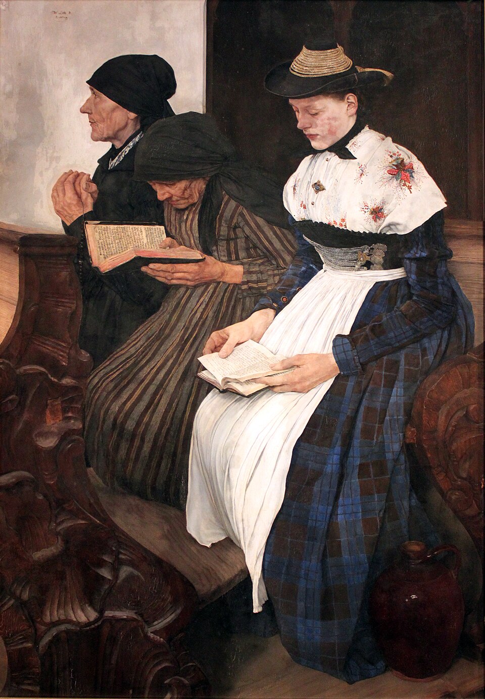 Trois Femmes à l'église, Wilhelm Leibl