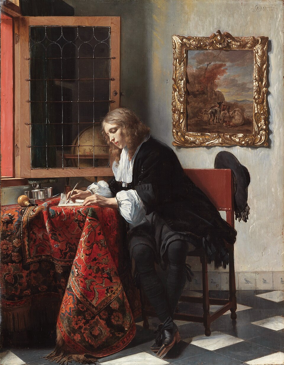 Homme écrivant une lettre, Gabriel Metsu