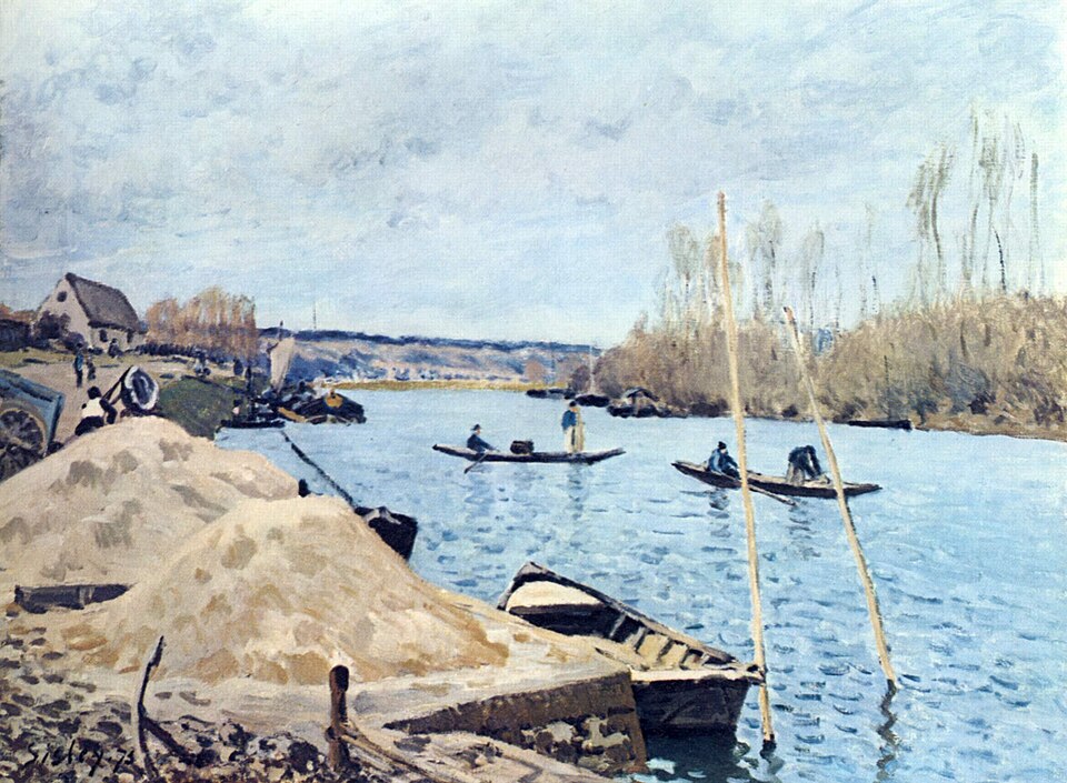 La Seine à Port-Marly, tas de sable, Alfred Sisley
