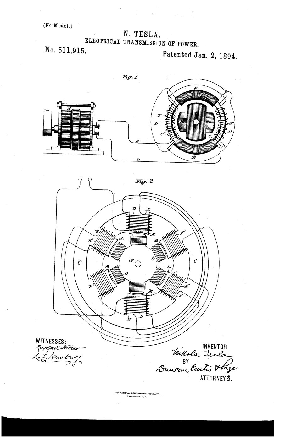 La transmission du courant alternatif, Nikola Tesla