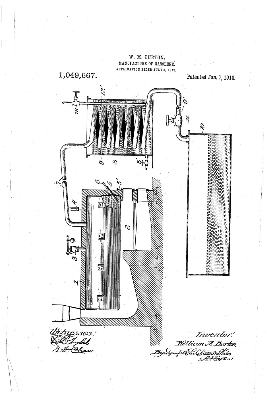 Le craquage thermique du pétrole, William Merriam Burton