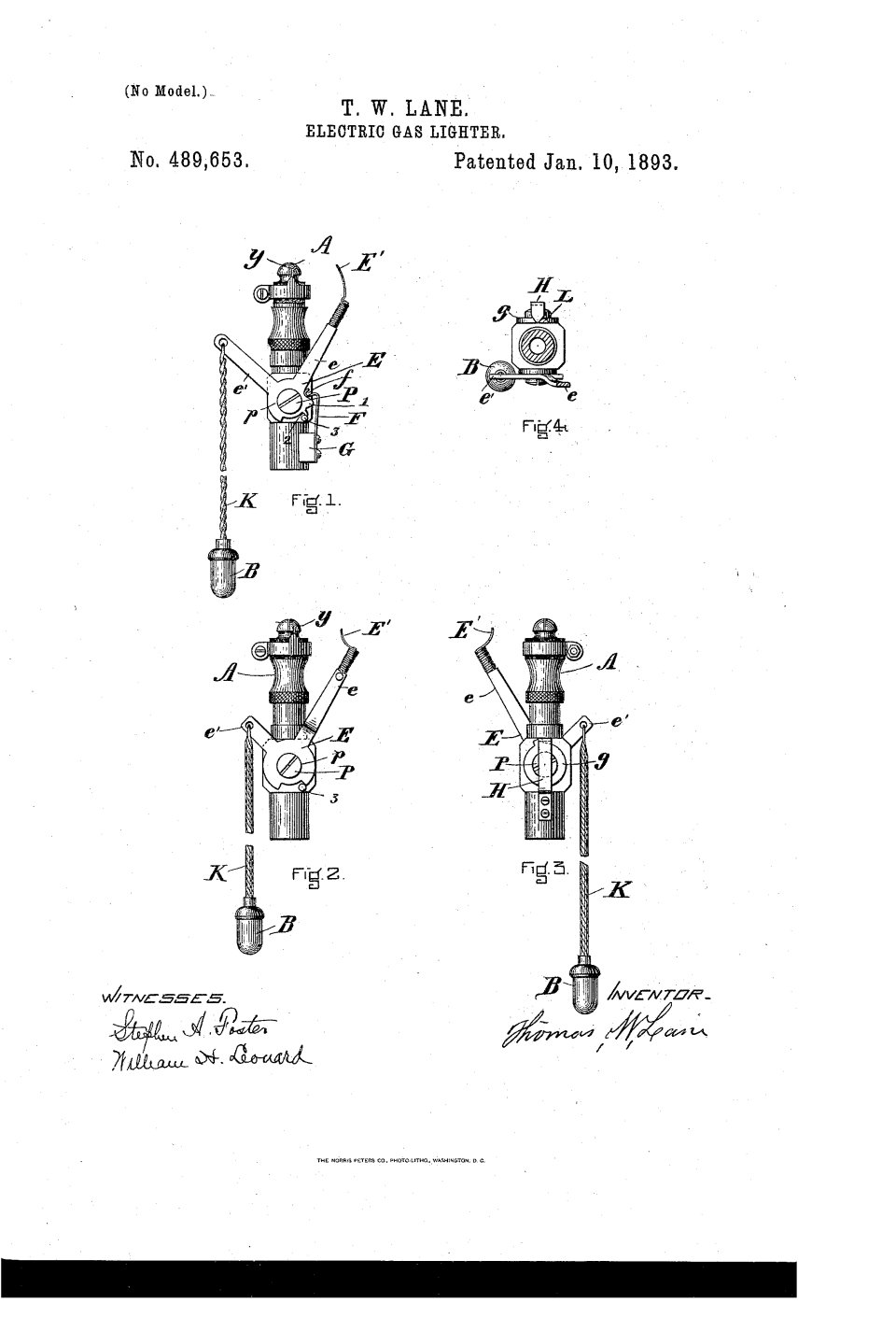 L'allume-gaz électrique, Thomas Lane