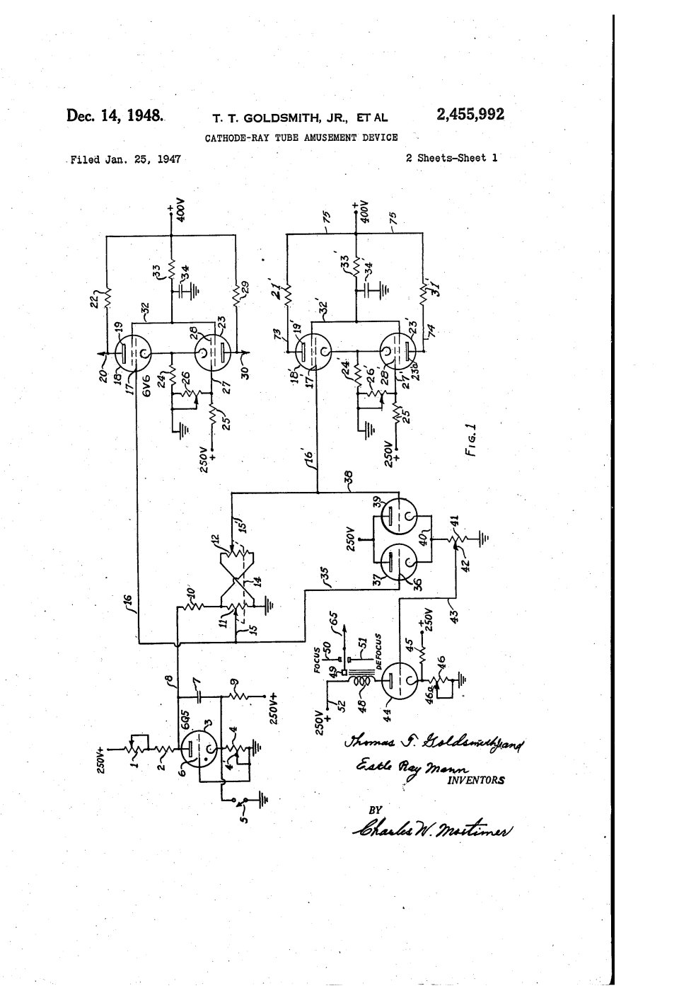 Le jeu vidéo à tube cathodique, Thomas T. Goldsmith Jr.
