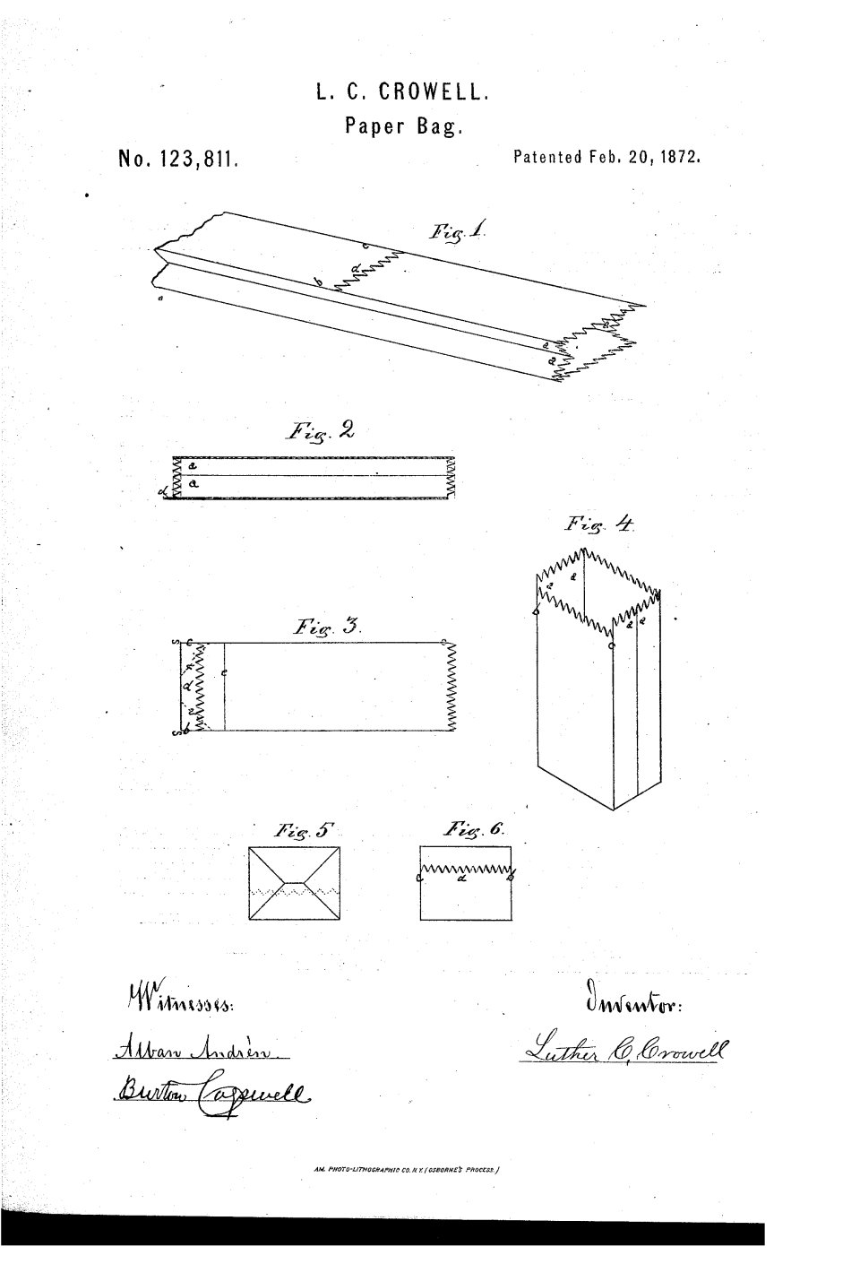 Le sac en papier à fond plat, Luther Crowell