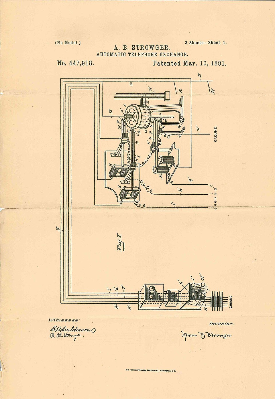 Le central téléphonique automatique, Almon Brown Strowger