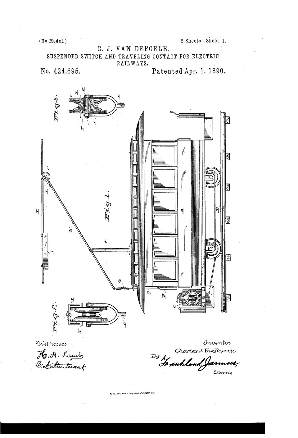 Le tramway électrique, Charles Van Depoele