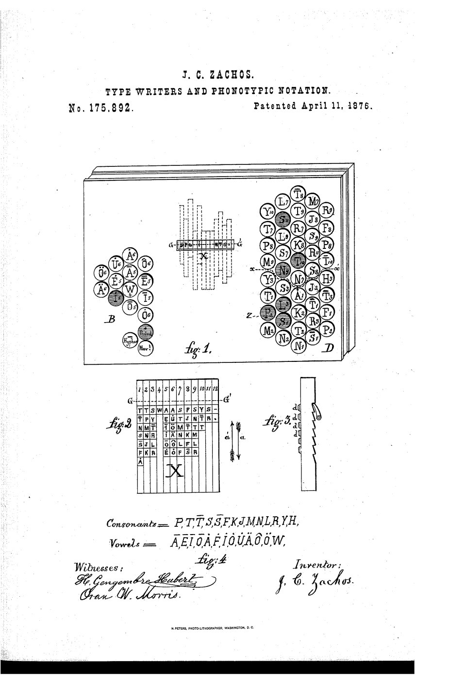 La sténotype, John C. Zachos
