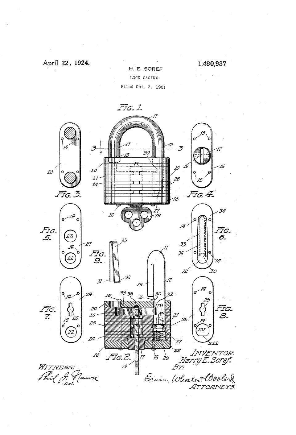 Le cadenas Master Lock, Harry Soref