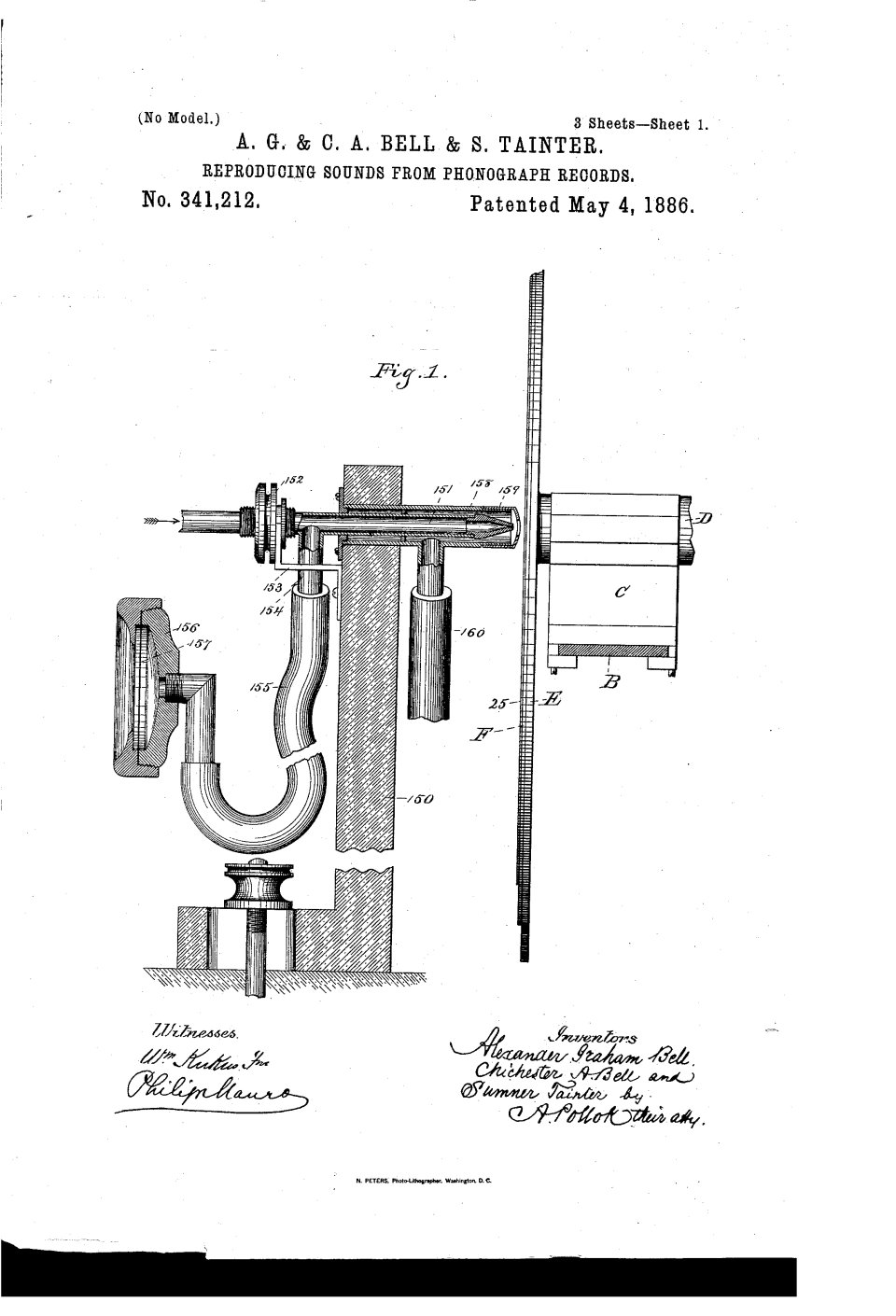 Le graphophone, Chichester Bell et Charles Sumner Tainter