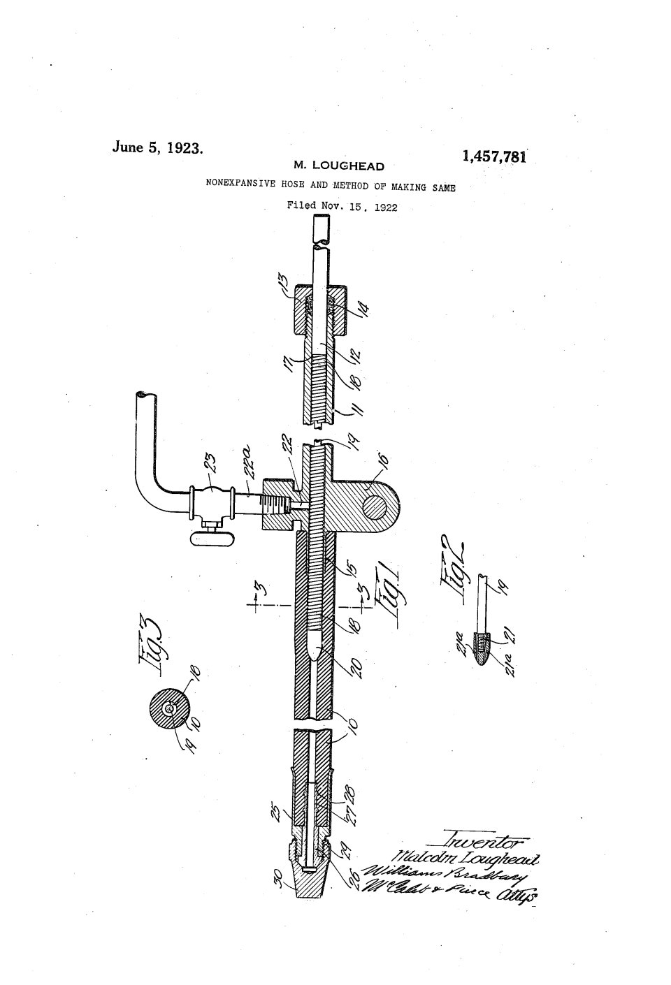 Le flexible de frein hydraulique, Malcolm Loughead (Lockheed Hydraulic Brake Co.)