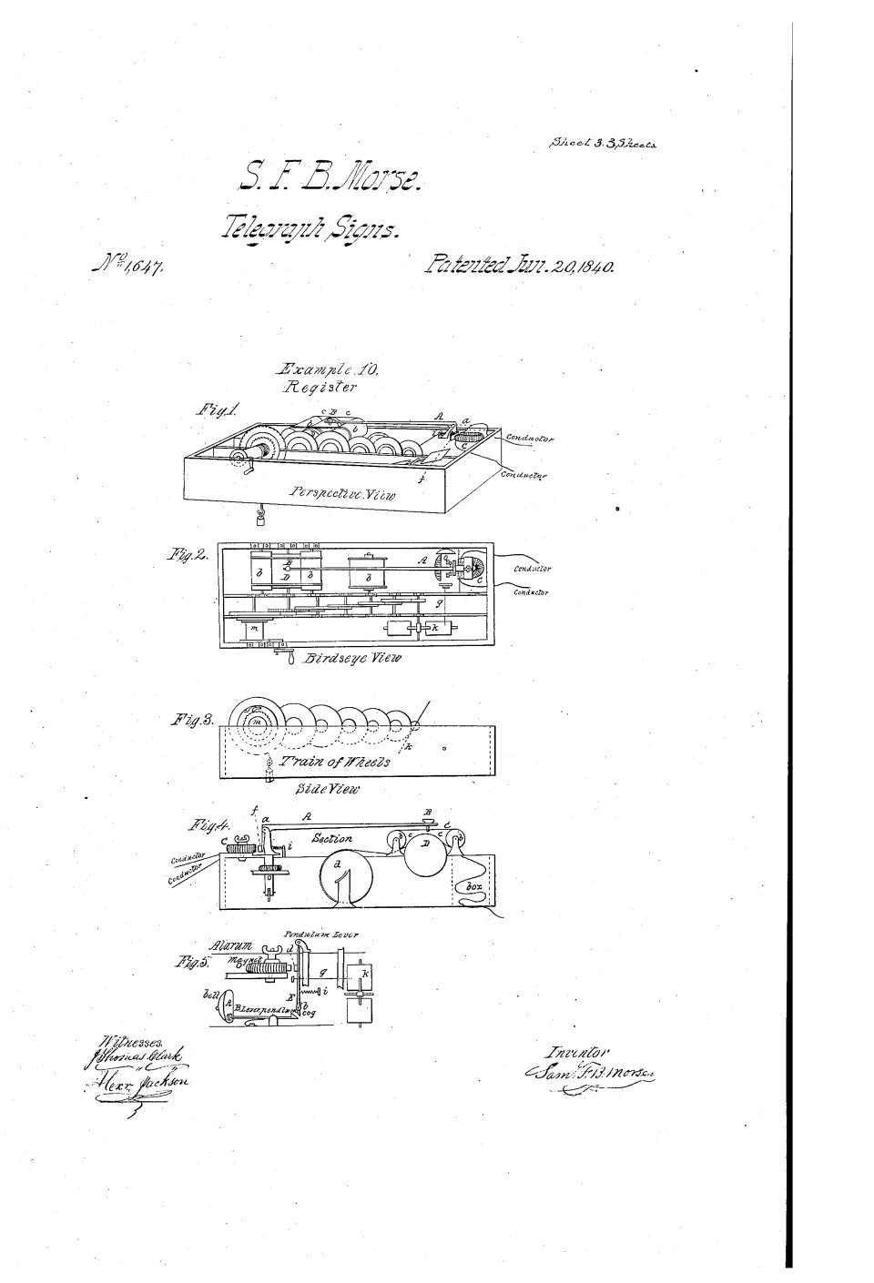Le télégraphe électrique de Morse, Samuel Morse