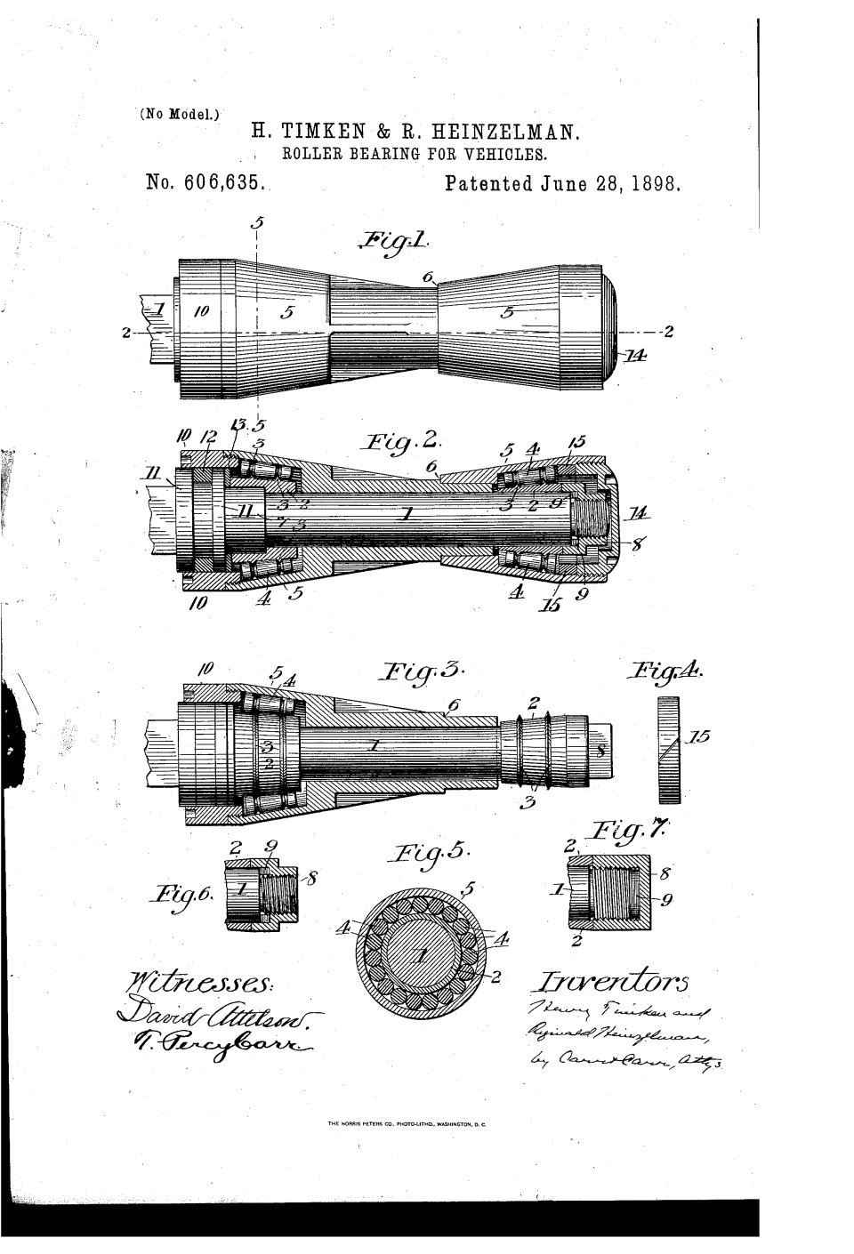 Le roulement à rouleaux coniques, Henry Timken
