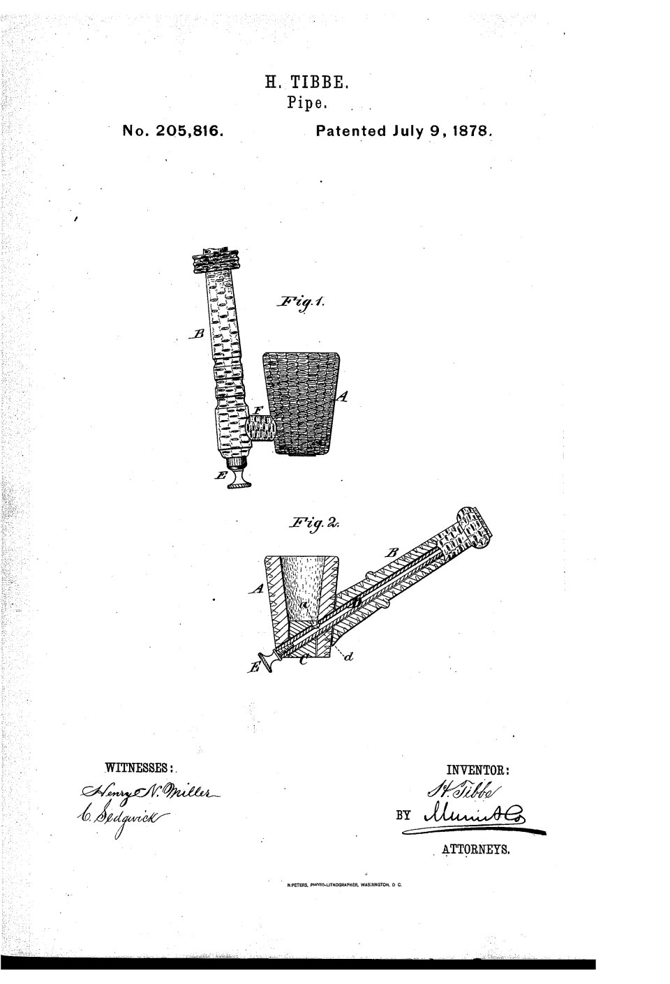 La pipe en épi de maïs, Henry Tibbe