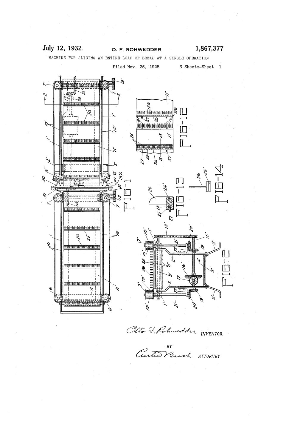 La machine à trancher le pain, Otto Frederick Rohwedder