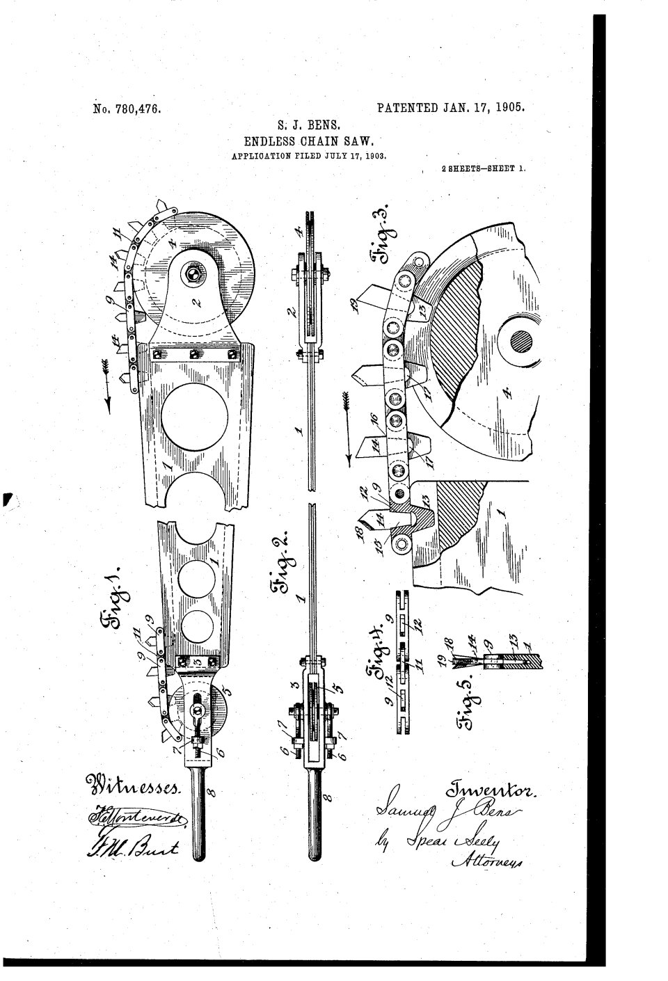 La tronçonneuse à chaîne, Samuel J. Bens