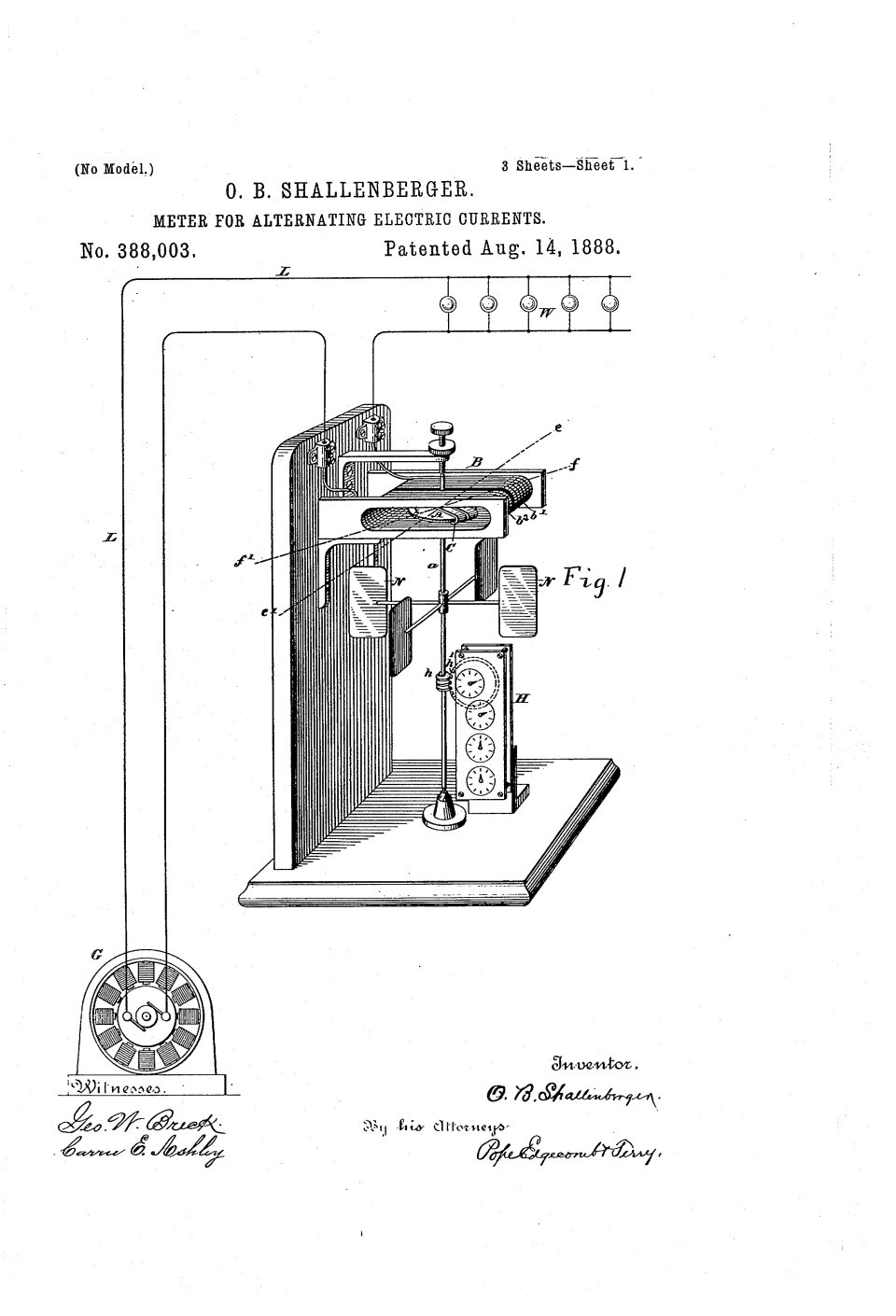 Le compteur électrique à courant alternatif, Oliver B. Shallenberger