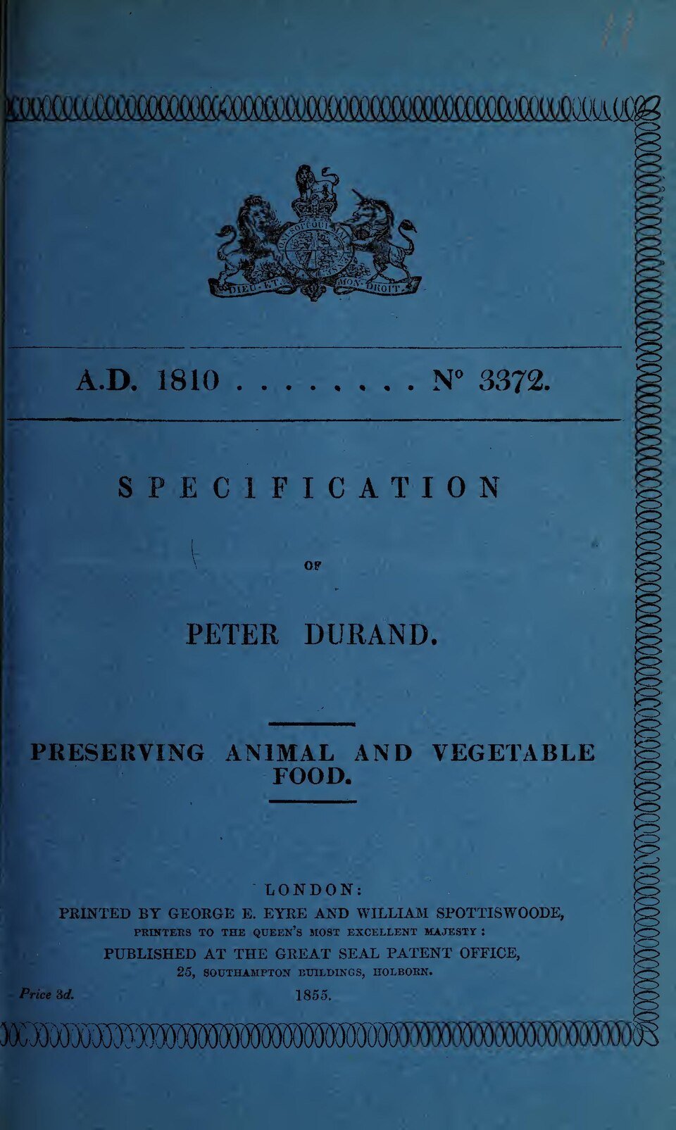 La boîte de conserve, Peter Durand