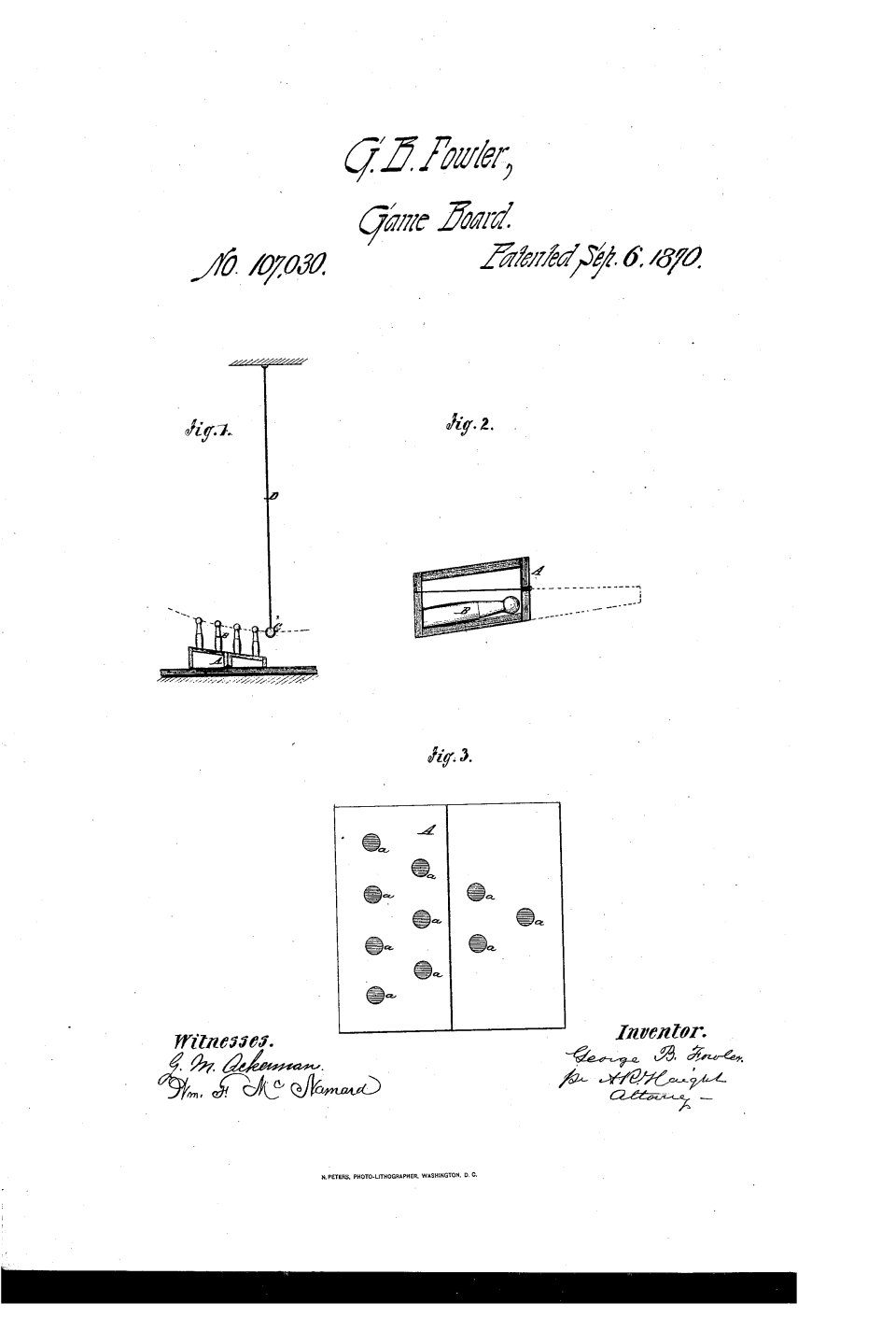 Le jeu de bowling de salon, George B. Fowler