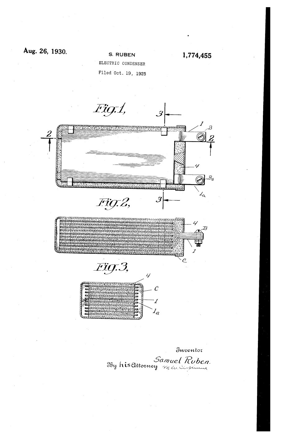 Le condensateur électrolytique, Samuel Ruben