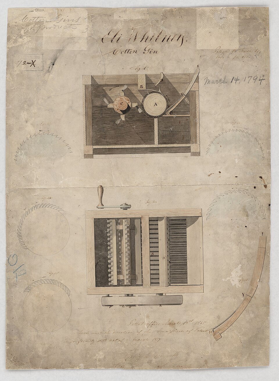 L'égreneuse à coton, Eli Whitney