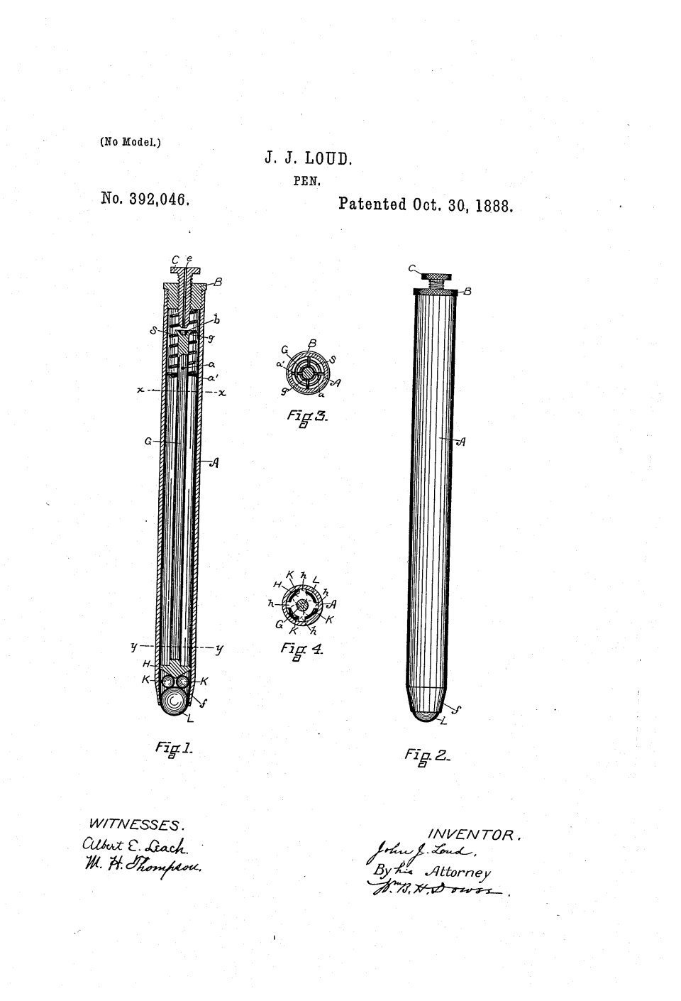 Le stylo à bille, John J. Loud