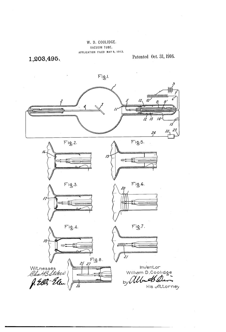 Le tube électronique à vide poussé, Irving Langmuir