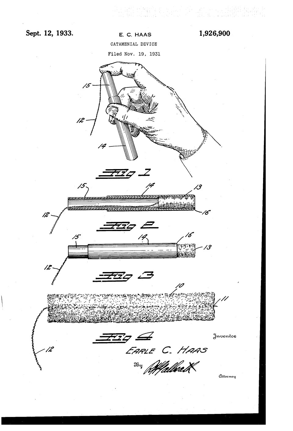 Le tampon hygiénique, Earle Haas