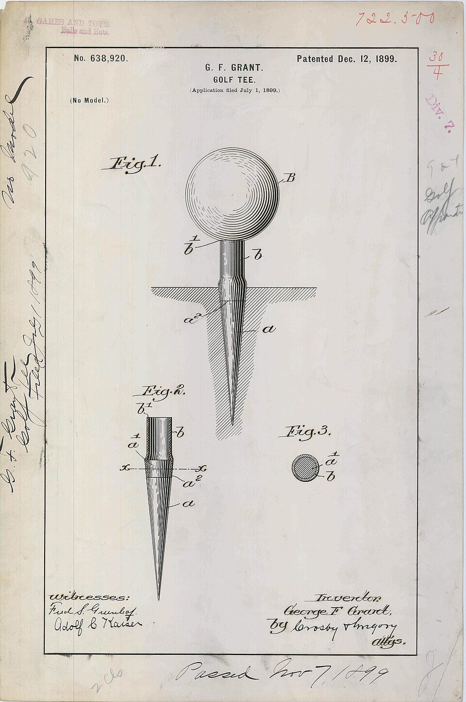 Le tee de golf, George F. Grant