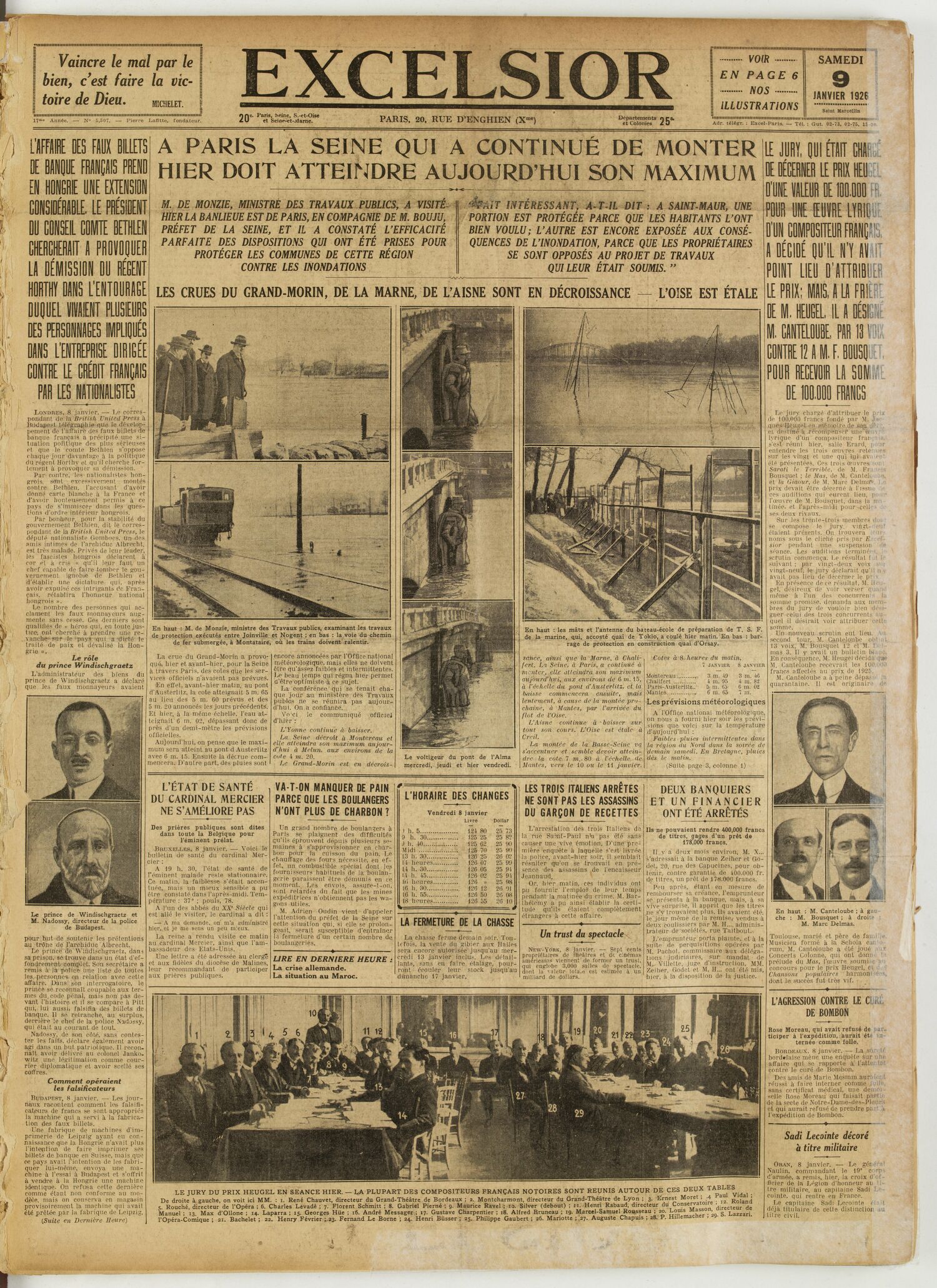 Excelsior — 9 janvier 1926