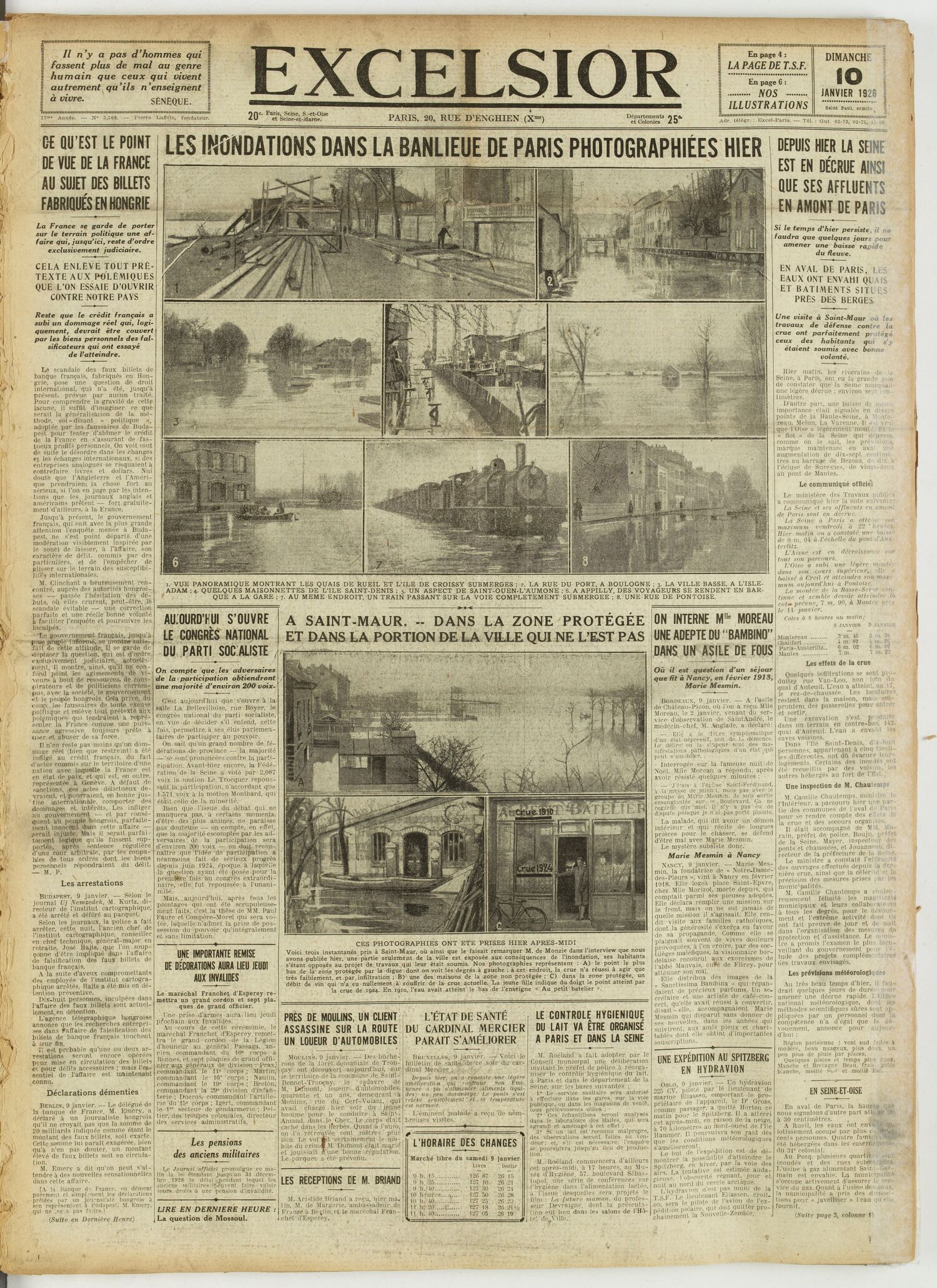 Excelsior — 10 janvier 1926