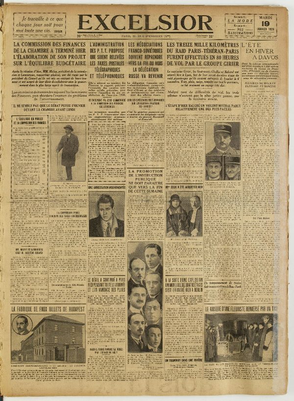Excelsior — 19 janvier 1926