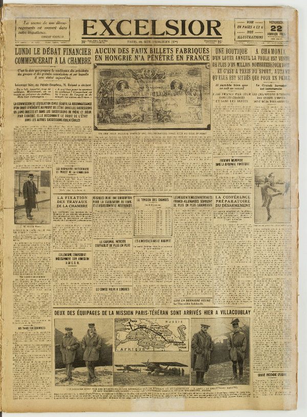 Excelsior — 22 janvier 1926