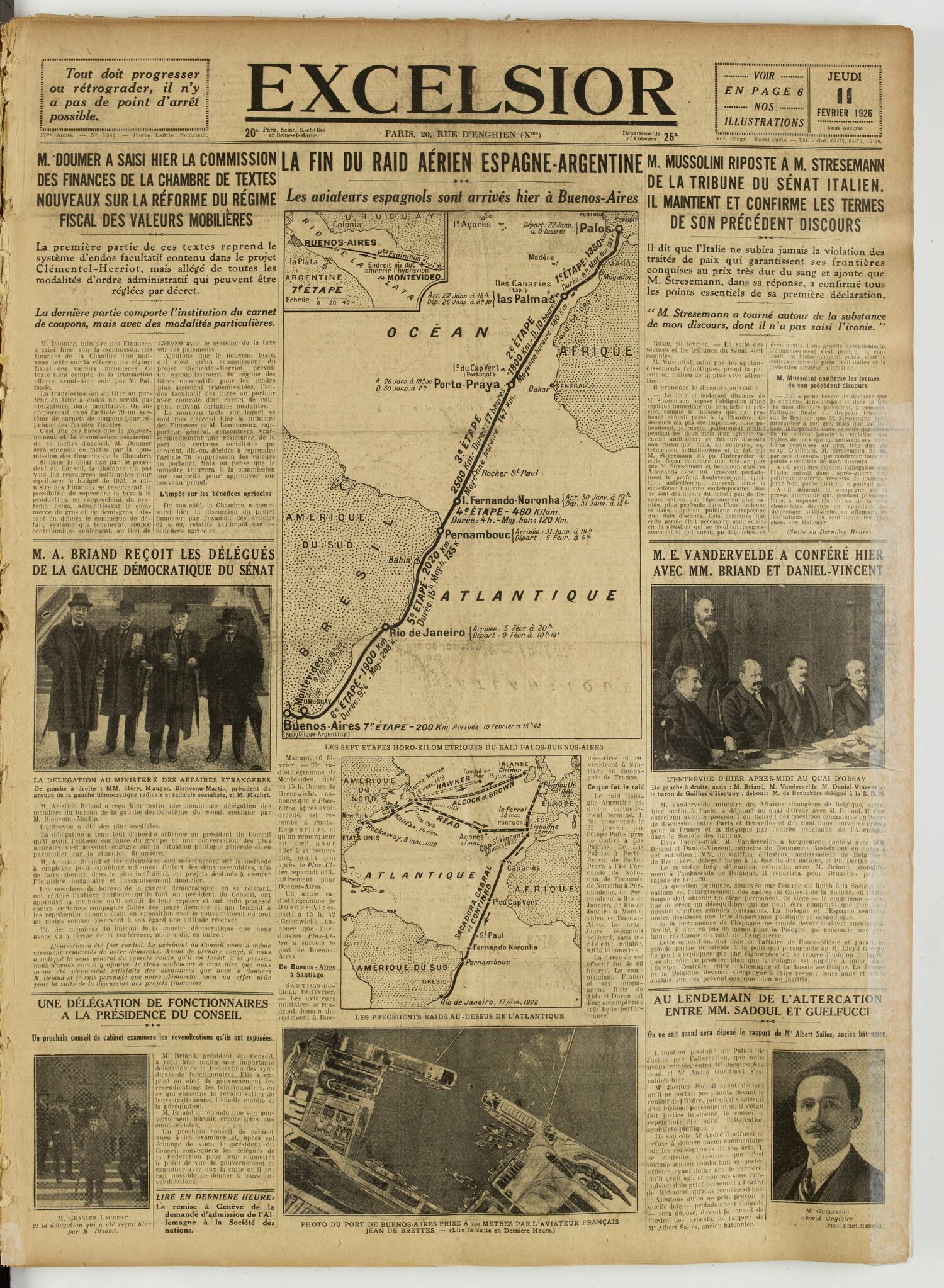 Excelsior — 11 février 1926